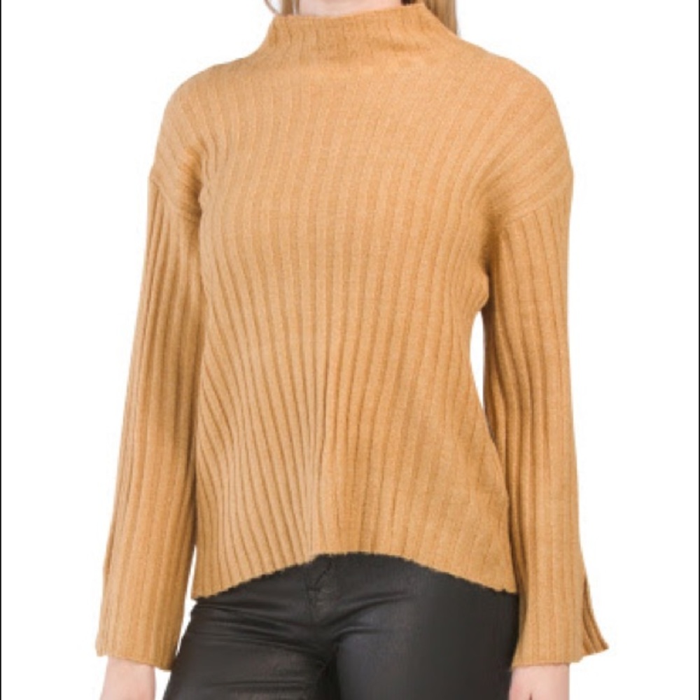 NWT-GENERATION K Tan Mock Neck Sweater